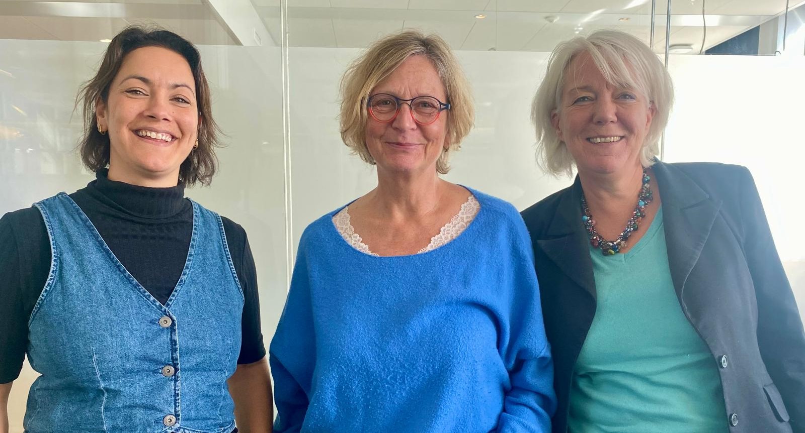 v.l.n.r. Janneke van der Hoeven, Karin Gomes en Eefje Diesveld